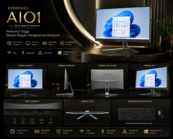Evercoss AIO1 – All in One PC Modern untuk Produktivitas Tanpa Batas